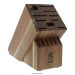 Almacenamiento de acacia, acacia, bloque de cuchillos doble vacío. Zwilling cuchillería A688HF193