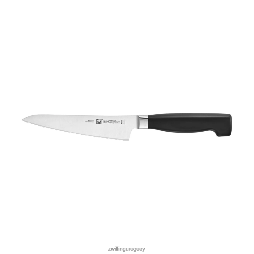 cuchillo de preparación de cuatro estrellas de 5,5 pulgadas, borde dentado Zwilling cuchillería A688HF418 - Image 1