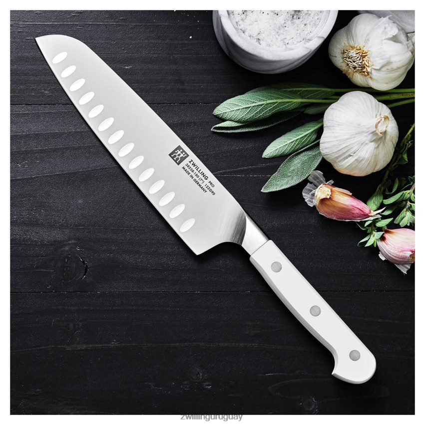 Cuchillo santoku delgado pro le blanc de 7 pulgadas con borde hueco Zwilling cuchillería A688HF212 - Image 3