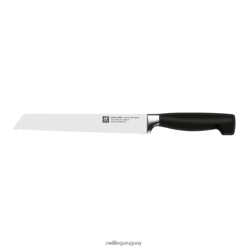 Juego de bloques de cuchillos autoafilables de 7 piezas Four Star, negro plateado Zwilling cuchillería A688HF8 - Image 4