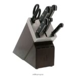 Juego de bloques de cuchillos autoafilables gourmet de 7 piezas, marrón Zwilling cuchillería A688HF81