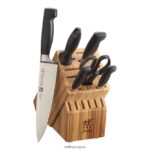 Juego de bloques de cuchillos de 7 piezas de cuatro estrellas Zwilling cuchillería A688HF199