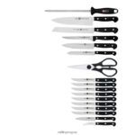 juego de bloques de cuchillos twin gourmet de 18 piezas, natural Zwilling cuchillería A688HF12 - Image 3