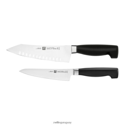 Juego de cuchillos "rock & chop" de cuatro estrellas y 2 piezas Zwilling cuchillería A688HF67