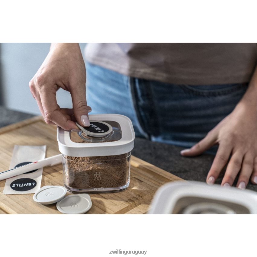 Juego de posicionadores de etiquetas Fresh & Save Cube, 3 piezas, gris Zwilling cocina A688HF496 - Image 3