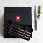 juegos de carne Juego de cuchillos para carne tipo porterhouse de acero inoxidable de 8 piezas en caja de presentación negra Zwilling cuchillería A688HF9 - Image 4