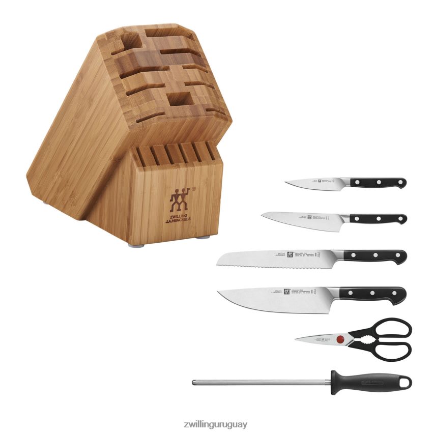 pro 7 piezas, juego de bloques de cuchillos, bambú Zwilling cuchillería A688HF100 - Image 2