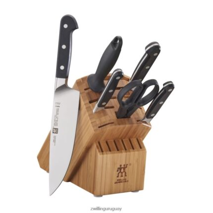 pro 7 piezas, juego de bloques de cuchillos, bambú Zwilling cuchillería A688HF100