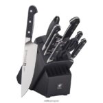 pro juego de bloques de cuchillos de 10 piezas, negro mate Zwilling cuchillería A688HF41