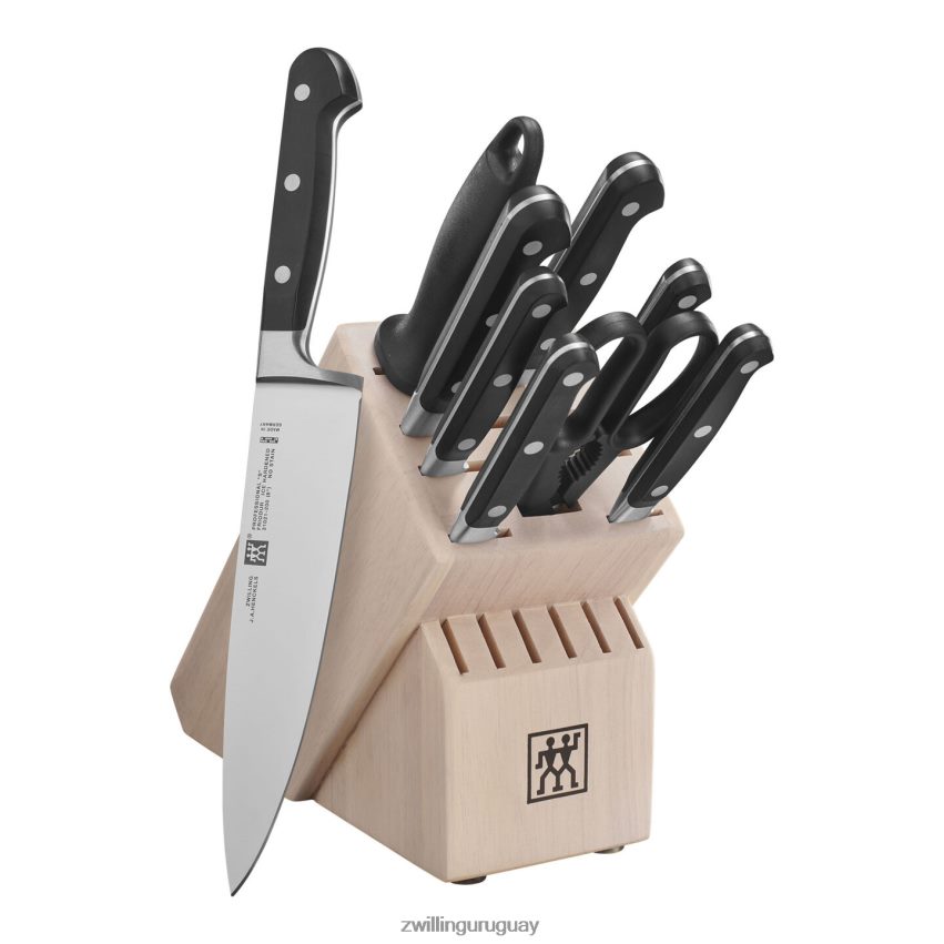 professional s juego de bloques de 10 piezas con bloque macizo de madera de caucho blanco, blanco Zwilling cuchillería A688HF346 - Image 1