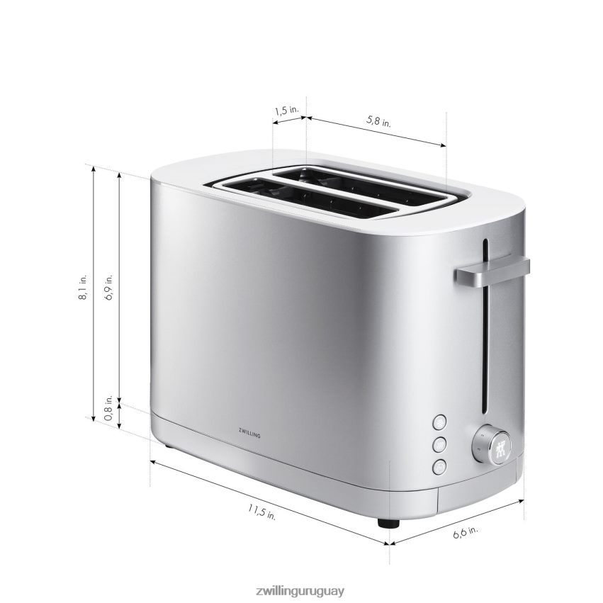Tostadora enfinigy de 2 ranuras - plateada - reacondicionada Zwilling cuchillería A688HF575 - Image 2