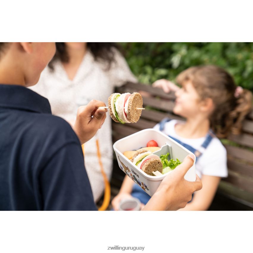 Fiambrera al vacío Fresh & Save m Dinos, plástico, blanco-gris Zwilling cocina A688HF512