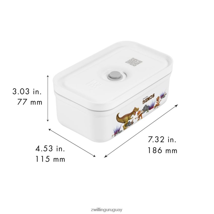 Fiambrera al vacío Fresh & Save m Dinos, plástico, blanco-gris Zwilling cocina A688HF512