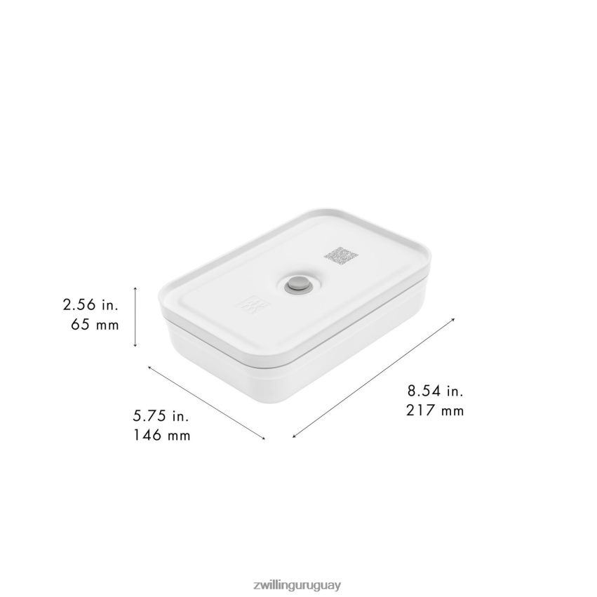 Fresh & save l fiambrera plana al vacío, plástico, blanco-gris Zwilling cocina A688HF514