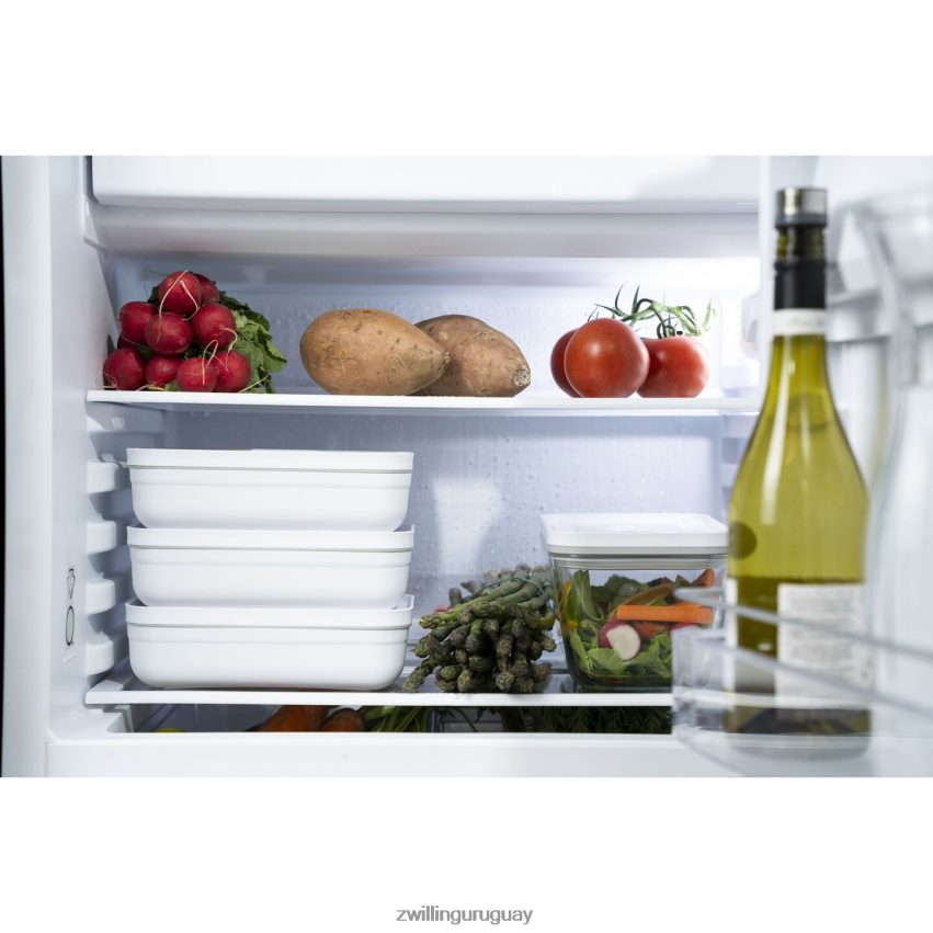 Fresh & save l fiambrera plana al vacío, plástico, blanco-gris Zwilling cocina A688HF514