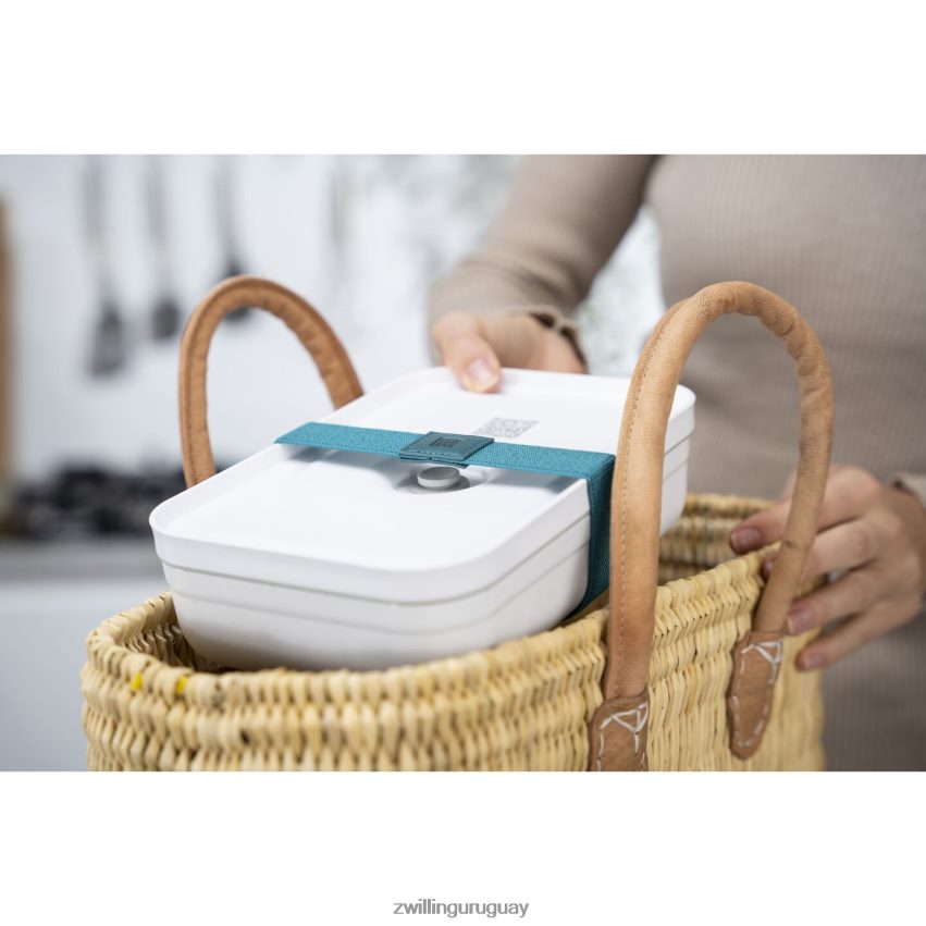 Fresh & save l fiambrera plana al vacío, plástico, blanco-gris Zwilling cocina A688HF514