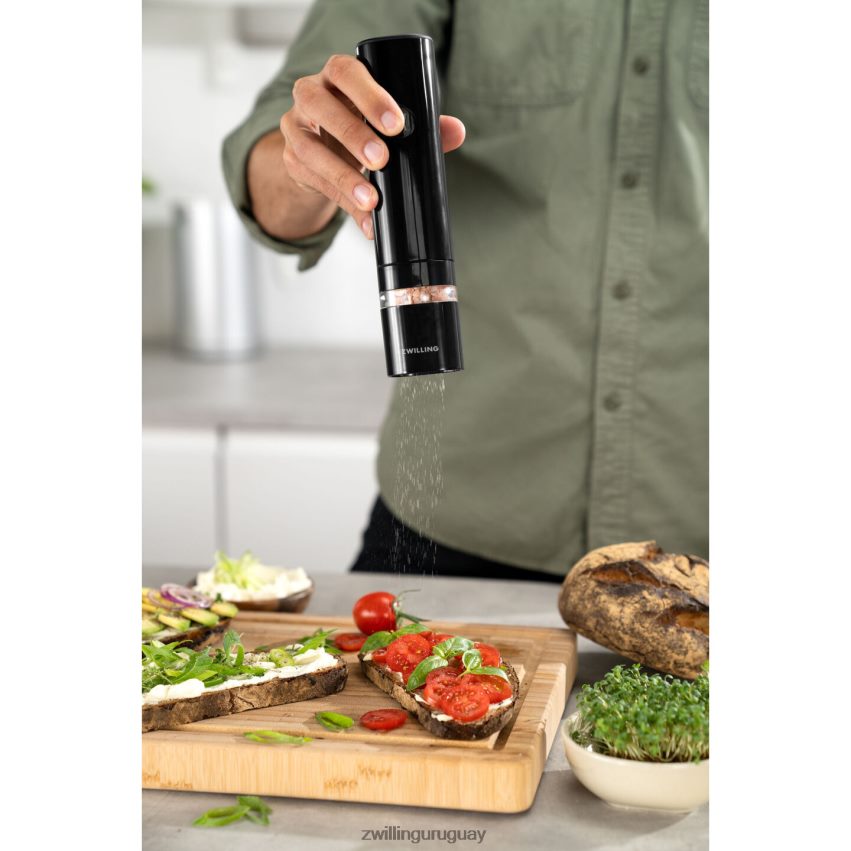 Molinillo de sal y pimienta eléctrico enfinigy, negro mate Zwilling cocina A688HF549
