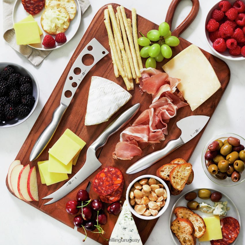 accesorios Juego de cuchillos para queso de acero inoxidable de 3 piezas Zwilling cuchillería A688HF13