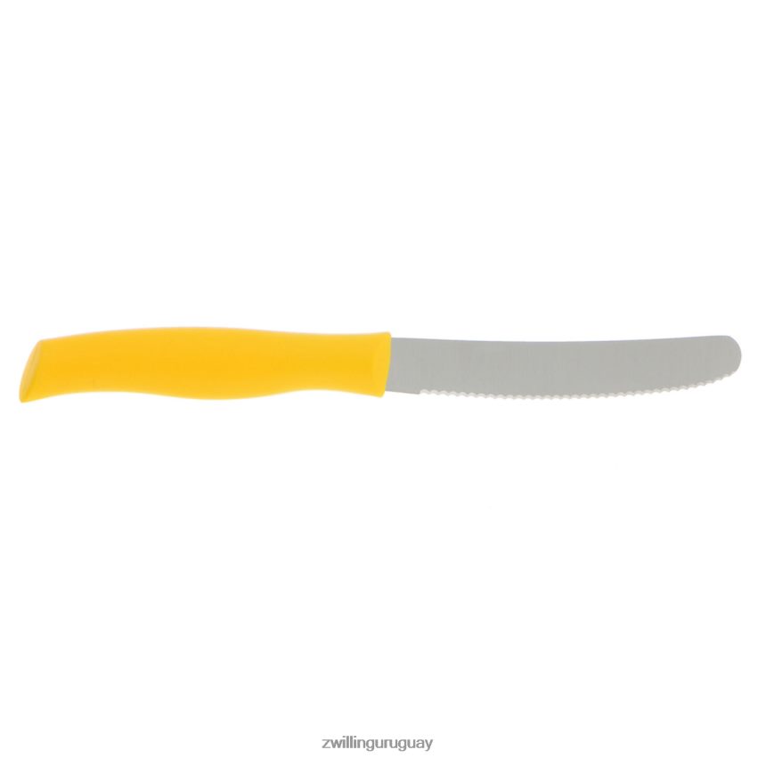 Cuchillo multiusos de doble agarre de 4,5 pulgadas, amarillo, borde dentado Zwilling cuchillería A688HF186