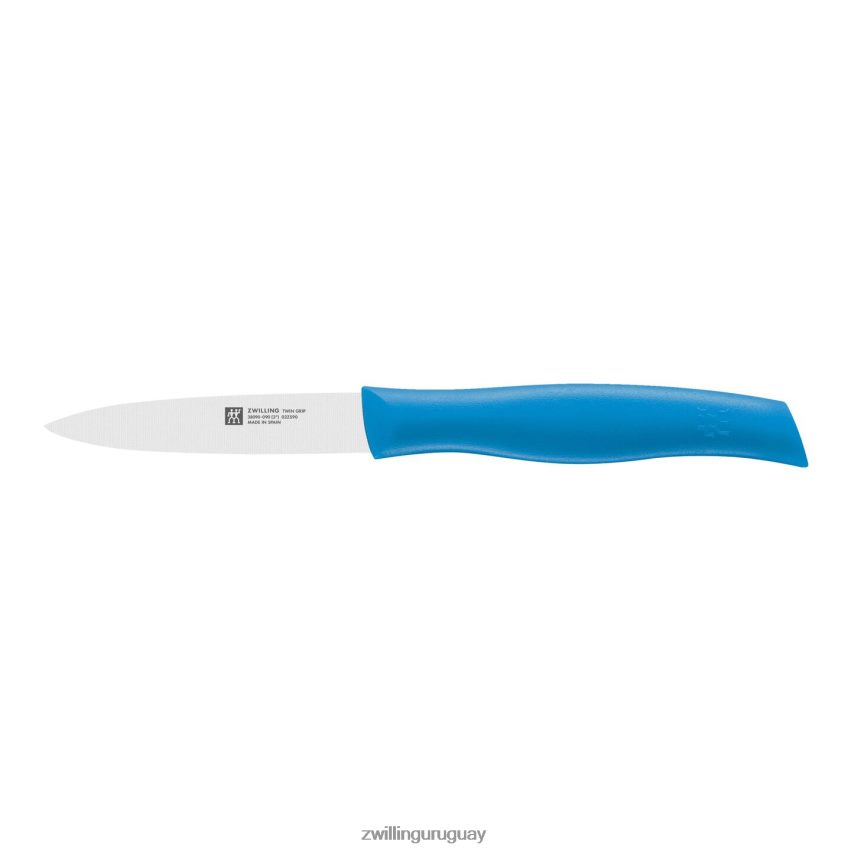 cuchillo pelador de doble empuñadura de 3,5 pulgadas, azul Zwilling cuchillería A688HF424