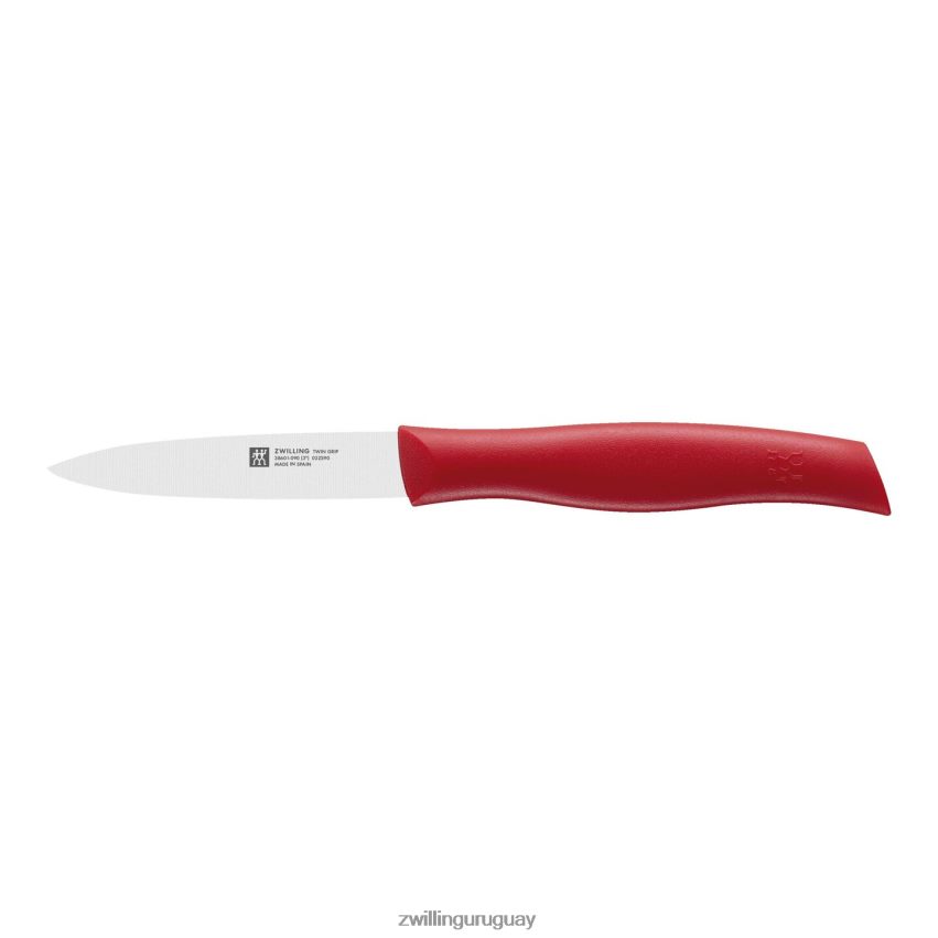 cuchillo pelador de doble empuñadura de 3,5 pulgadas, rojo Zwilling cuchillería A688HF426