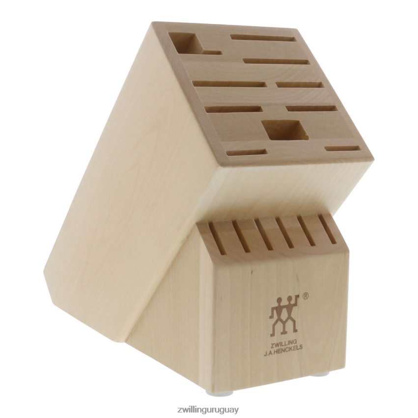 Almacenamiento de abedul, abedul, bloque de cuchillos de madera de abedul doble vacío Zwilling cuchillería A688HF284