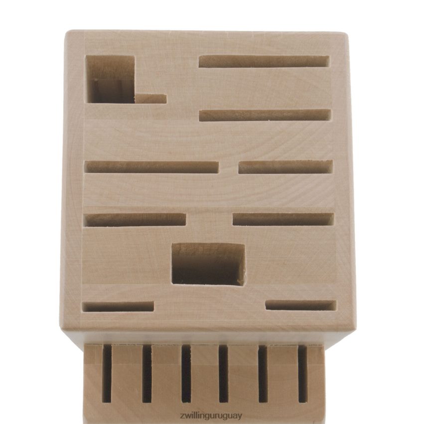 Almacenamiento de abedul, abedul, bloque de cuchillos de madera de abedul doble vacío Zwilling cuchillería A688HF284