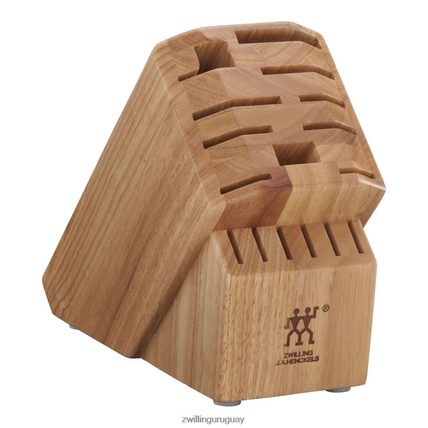 Almacenamiento de madera de caucho, madera de caucho, bloque de cuchillos profesional vacío Zwilling cuchillería A688HF253