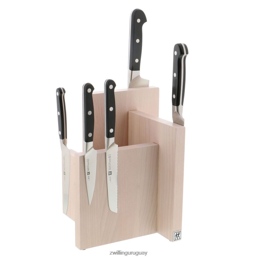 Almacenamiento de madera de haya, madera de haya, bloque magnético italiano cuadrado - blanco Zwilling cuchillería A688HF270