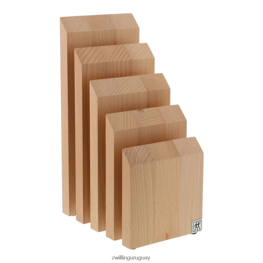 Almacenamiento de madera de haya, madera de haya, bloque magnético italiano vertical - natural Zwilling cuchillería A688HF190