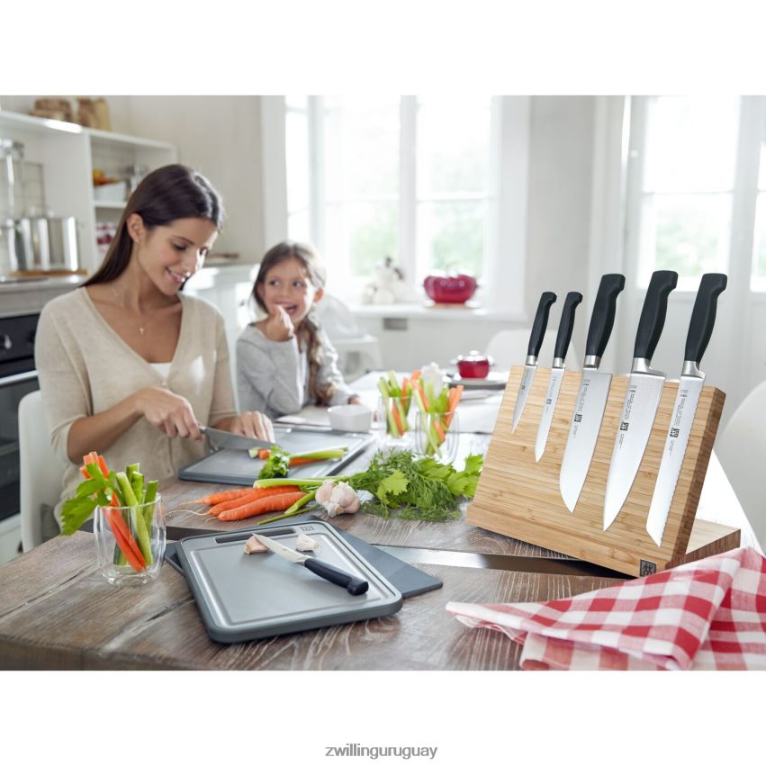 almacenamiento de bambú, bambú, caballete magnético Zwilling cuchillería A688HF84
