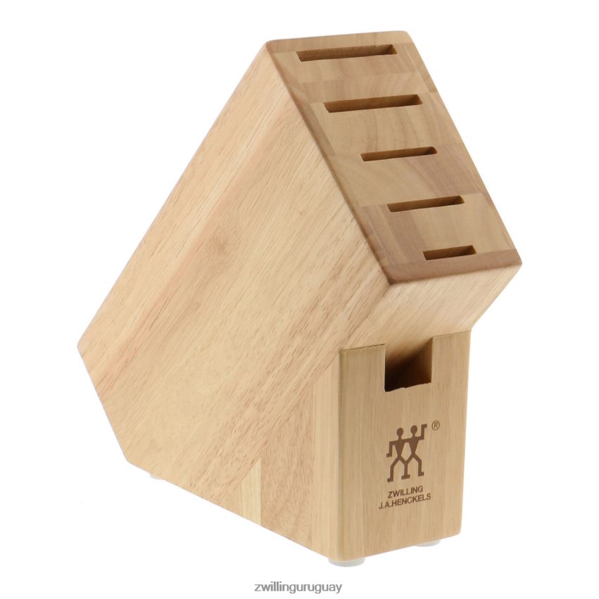 almacenamiento de fresno, madera de caucho, bloque de estudio doble vacío Zwilling cuchillería A688HF398