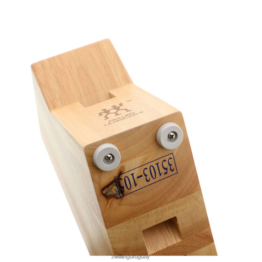 almacenamiento de fresno, madera de caucho, bloque de estudio doble vacío Zwilling cuchillería A688HF398
