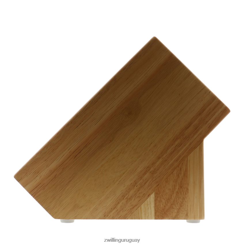 almacenamiento de fresno, madera de caucho, bloque de estudio doble vacío Zwilling cuchillería A688HF398