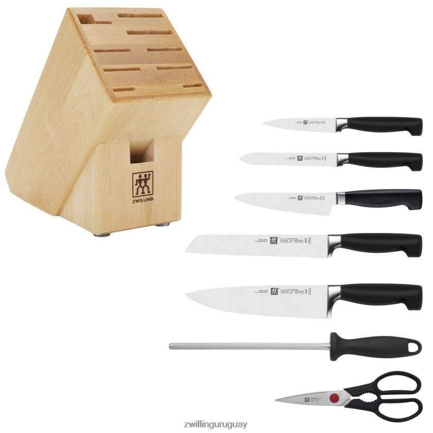Juego de bloques de cuchillos Four Star de 8 piezas, natural Zwilling cuchillería A688HF2