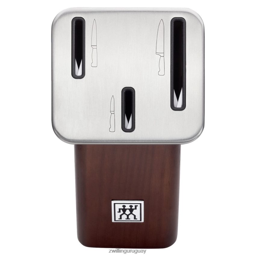 Juego de cuchillos Four Star de 4 piezas con bloque autoafilable, marrón Zwilling cuchillería A688HF127