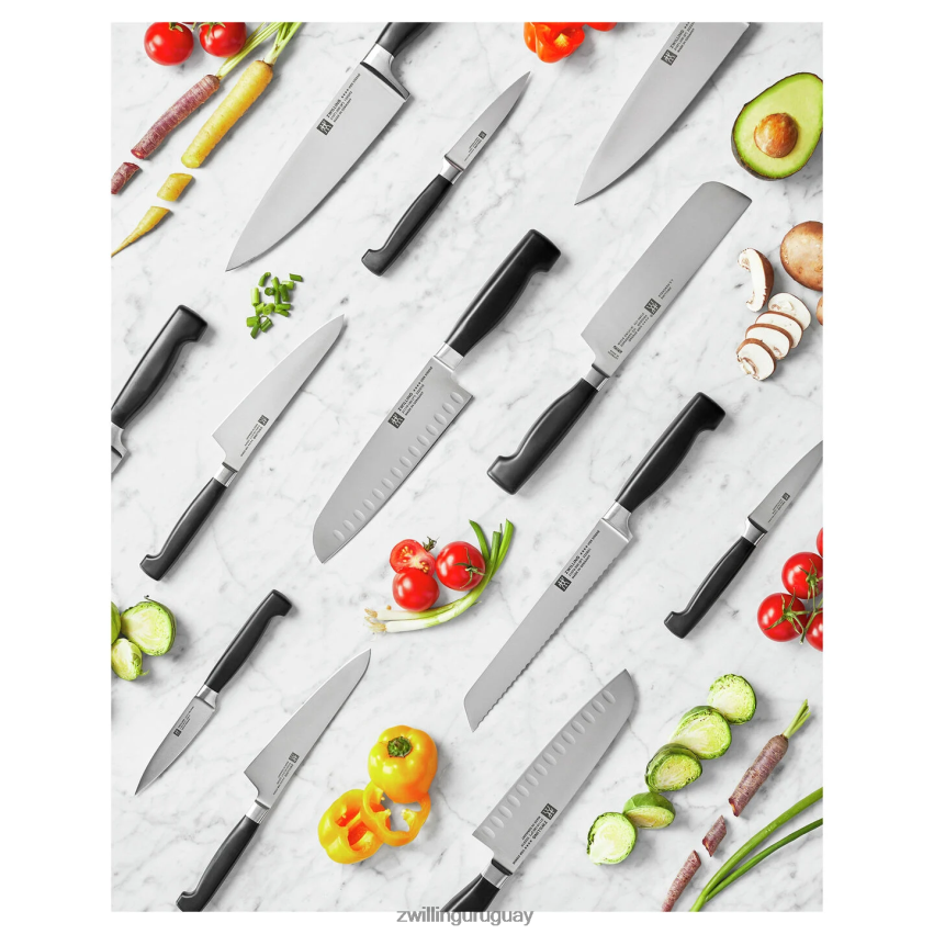 cuchillo de preparación de cuatro estrellas de 5,5 pulgadas, borde fino Zwilling cuchillería A688HF174