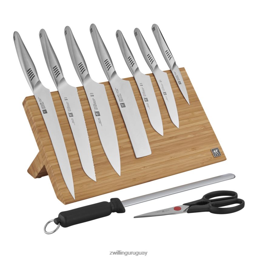 Juego de caballete magnético de bambú de 10 piezas Twin Fin II Zwilling cuchillería A688HF401