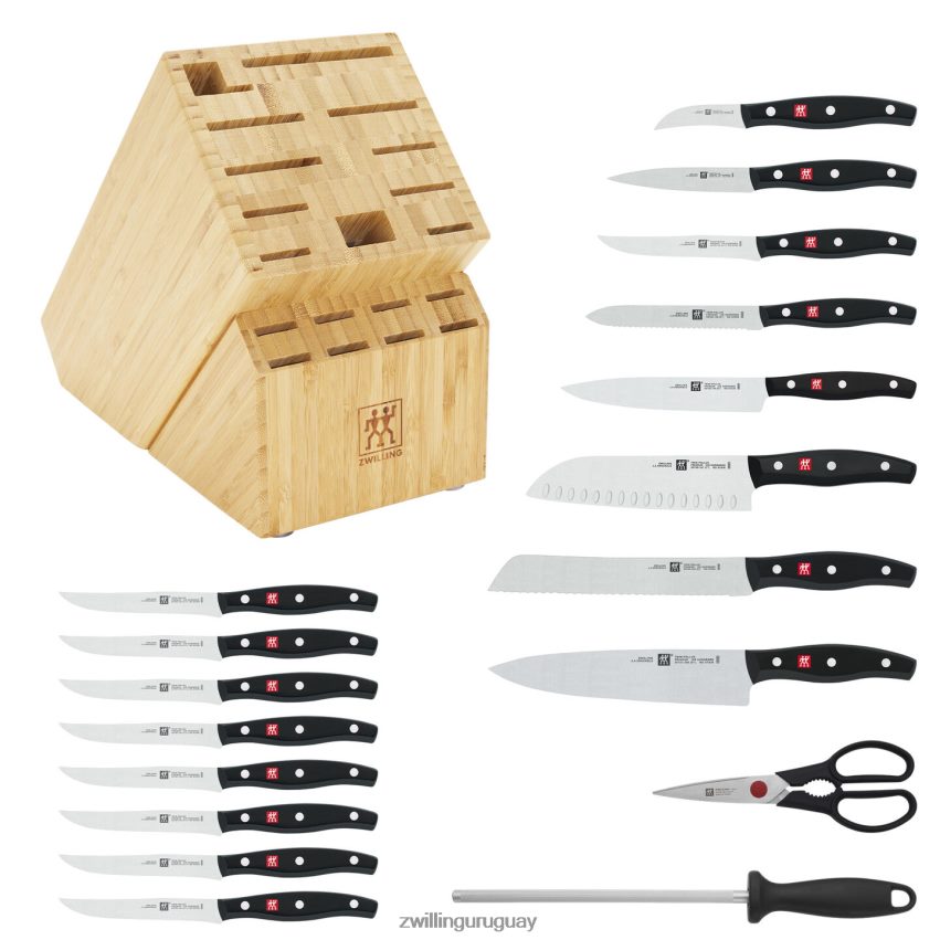 Juego de bloques de cuchillos Twin Signature de 19 piezas Zwilling cuchillería A688HF360