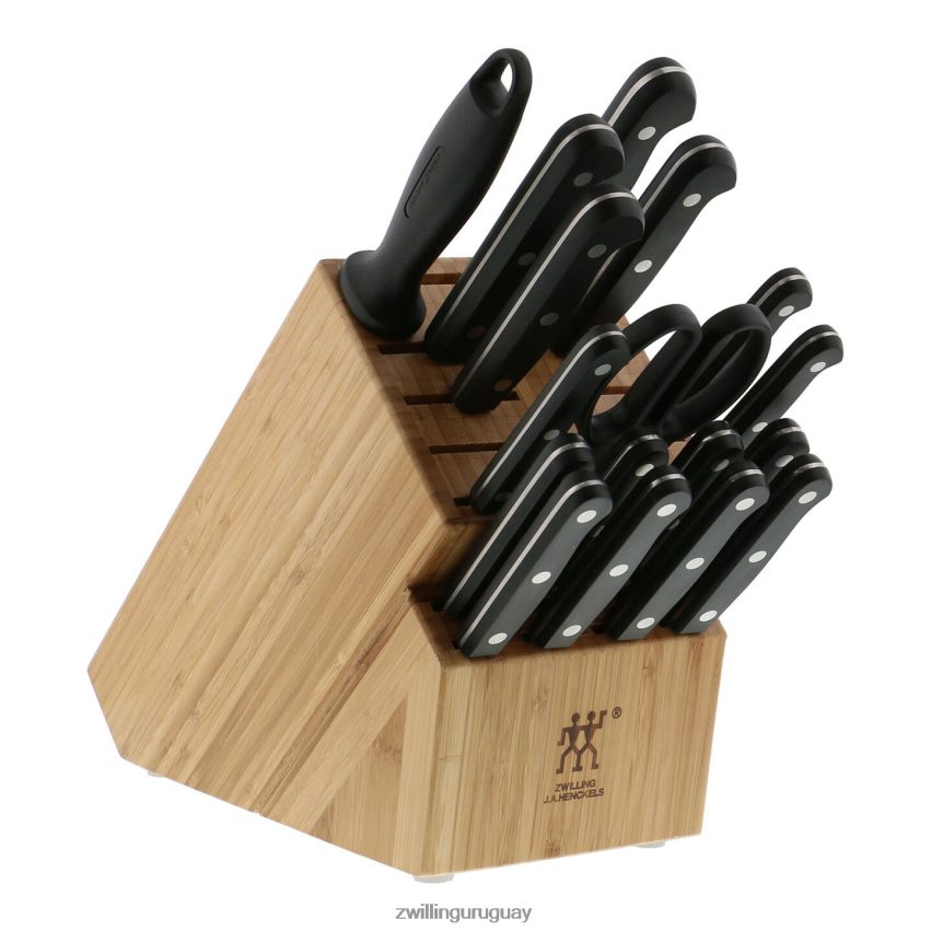 juego de bloques de cuchillos twin gourmet de 18 piezas, natural Zwilling cuchillería A688HF12