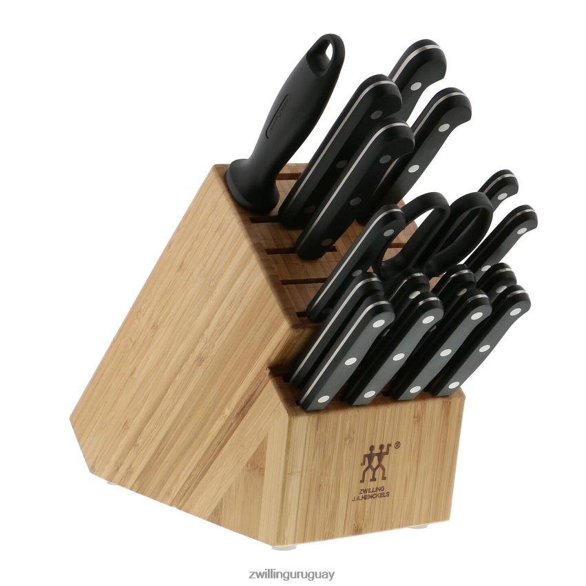 juego de bloques de cuchillos twin gourmet de 18 piezas, natural Zwilling cuchillería A688HF12
