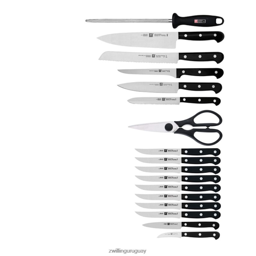 juego de bloques de cuchillos twin gourmet de 18 piezas, natural Zwilling cuchillería A688HF12