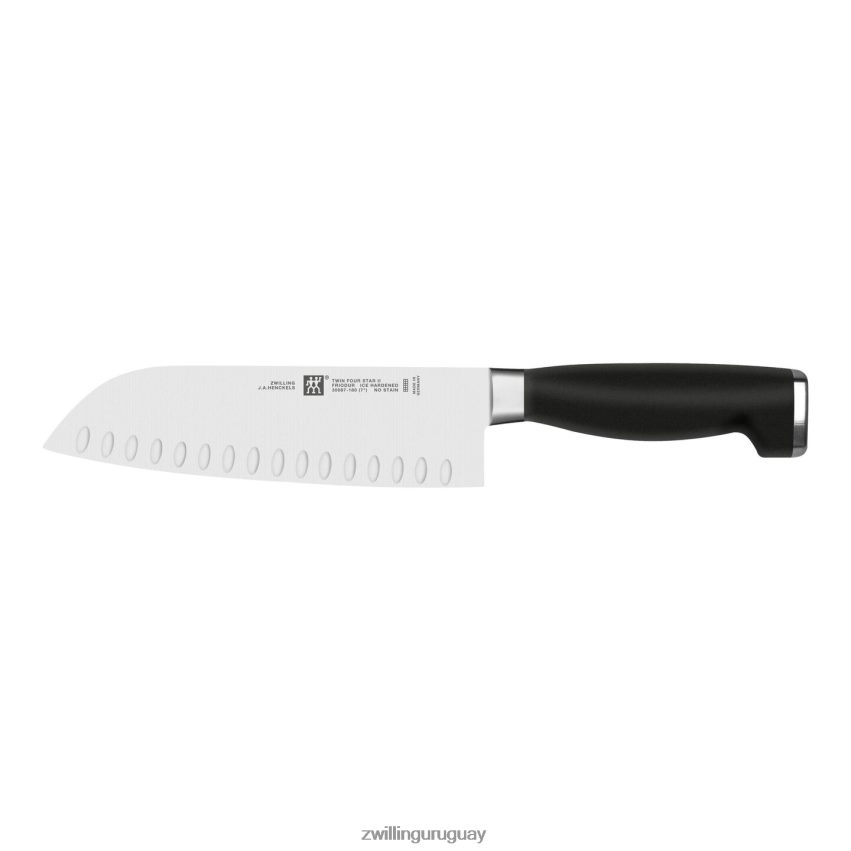 Cuchillo santoku twin four star ii de 7 pulgadas con borde hueco Zwilling cuchillería A688HF403