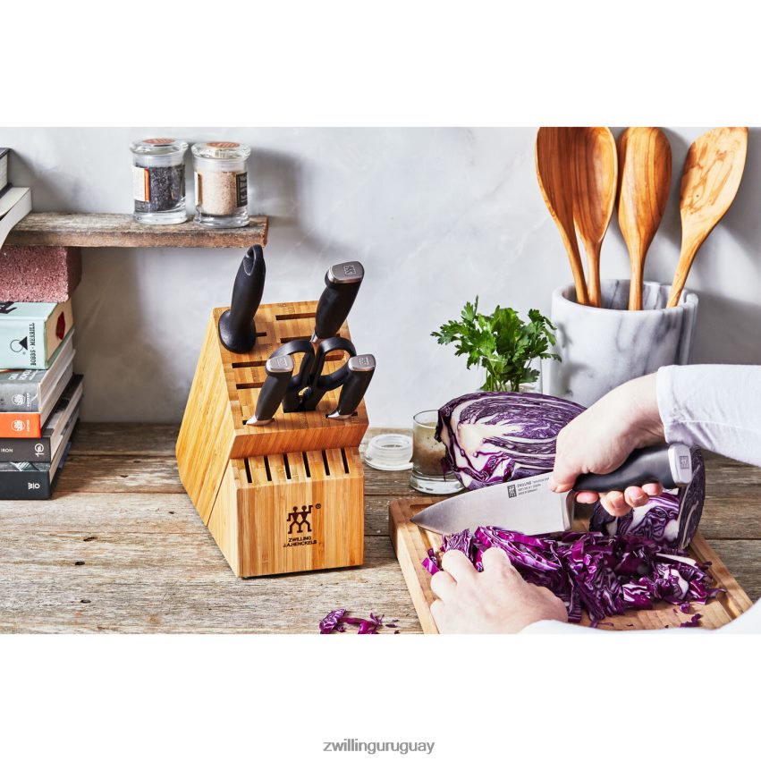 juego de bloques de cuchillos twin four star ii de 7 piezas Zwilling cuchillería A688HF378