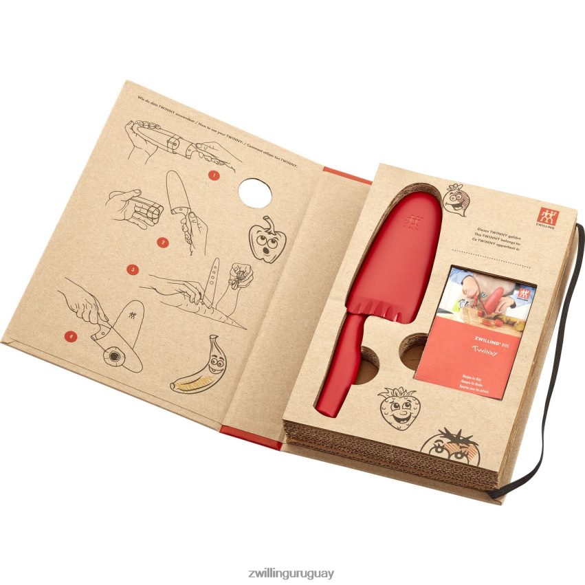 twinny 4,25 pulgadas, cuchillo de chef, rojo Zwilling cuchillería A688HF98