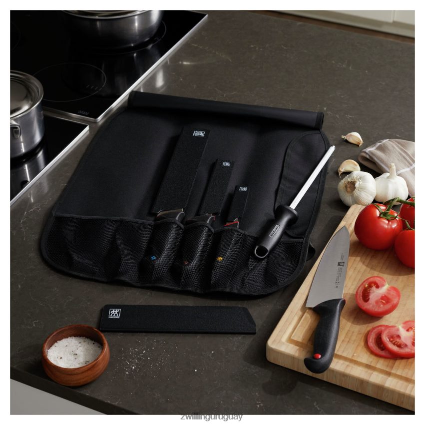 El kit esencial de cuchillos escolares culinarios de 6 piezas con protectores de hoja. Zwilling cuchillería A688HF237