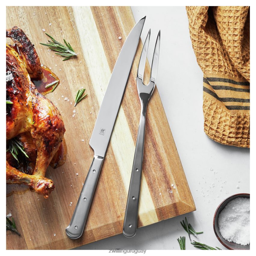 Juego de tenedor y cuchillo para trinchar porterhouse. Zwilling cuchillería A688HF366
