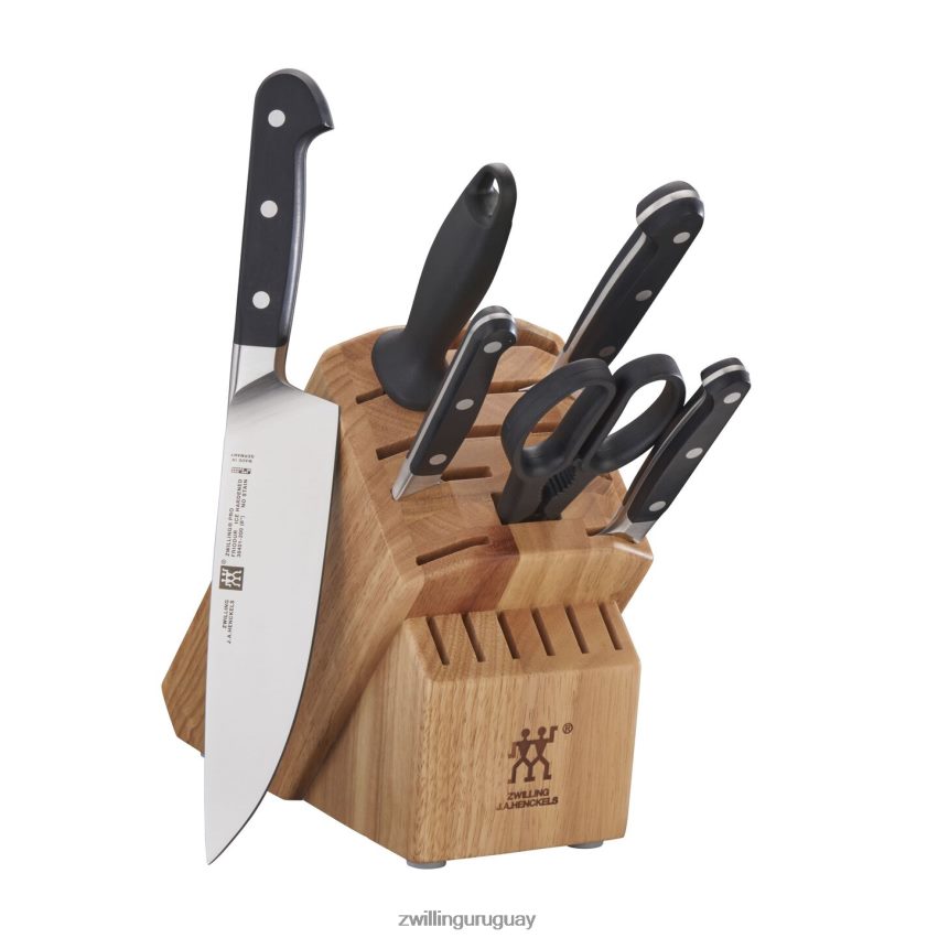 pro 7 piezas, juego de bloques de cuchillos, natural Zwilling cuchillería A688HF94