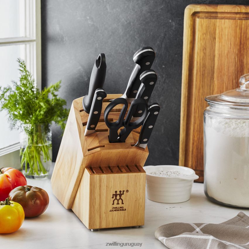 pro 7 piezas, juego de bloques de cuchillos, natural Zwilling cuchillería A688HF94