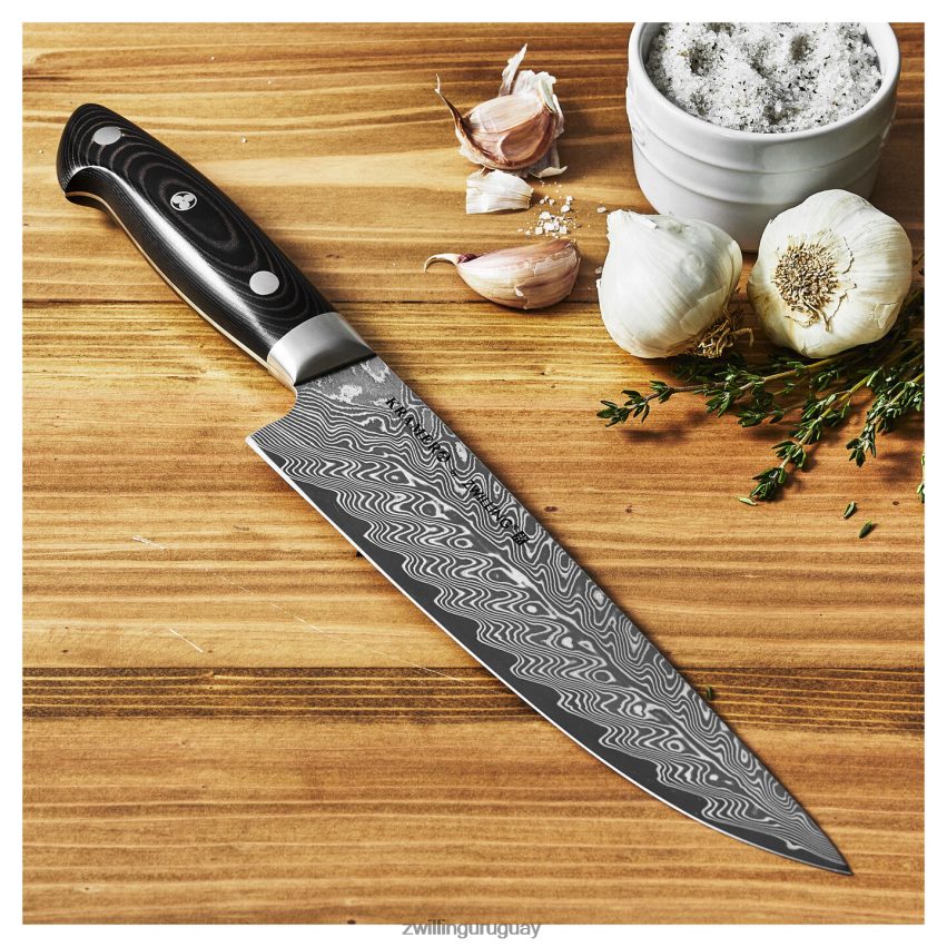 kramer - cuchillo de chef estrecho de 8 pulgadas, colección damasco inoxidable euroline Zwilling cuchillería A688HF195